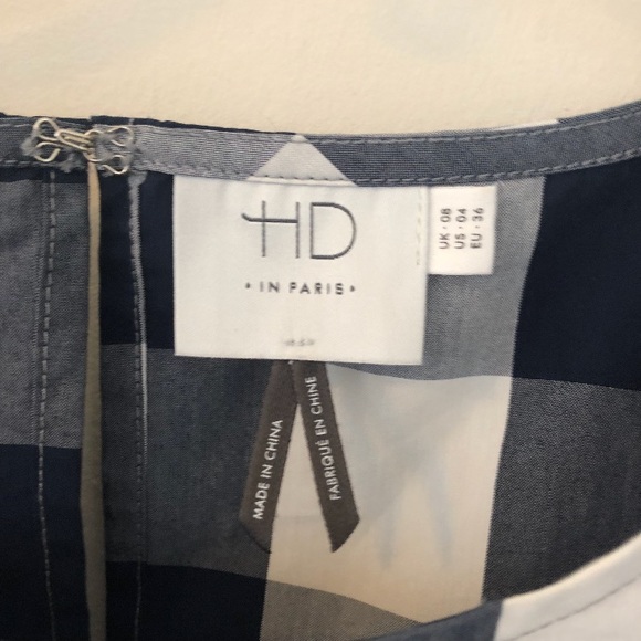 SOLD Anthropologie Checked Poplin Peplum Top - Picture 8 of 8